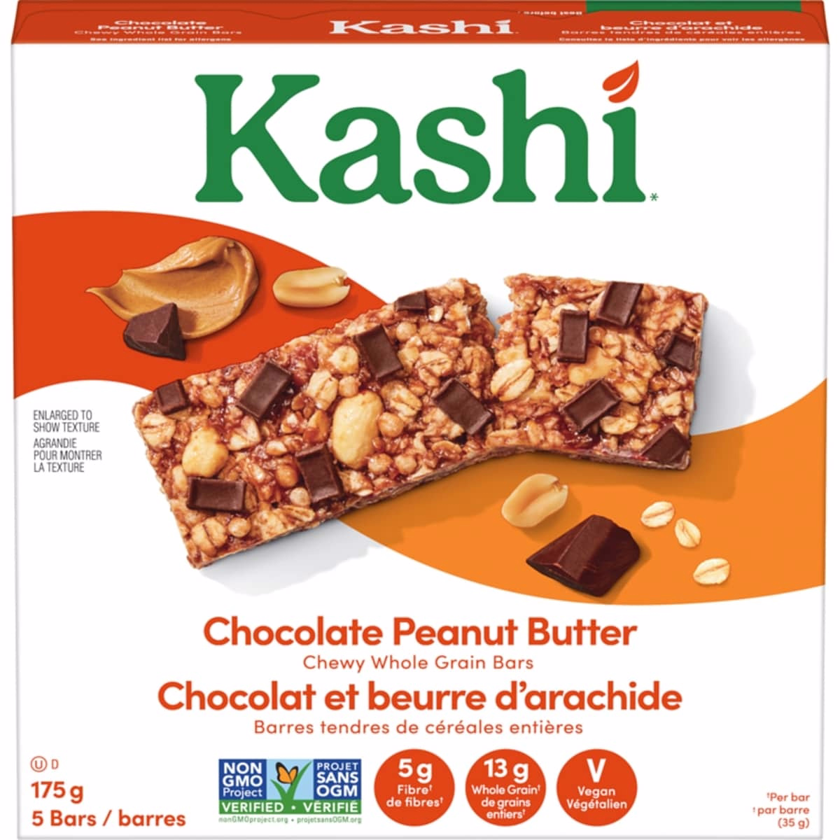Chocolate Peanut Butter Whole Grain Bar, 5 Bars