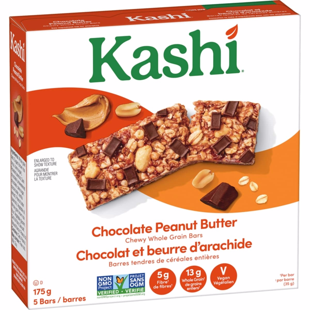 Chocolate Peanut Butter Whole Grain Bar, 5 Bars