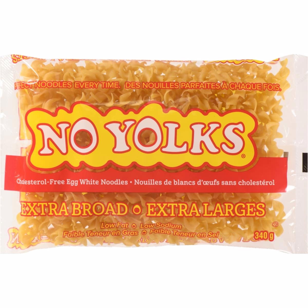No Yolks コレステロールゼロ 卵白ヌードル 超幅広