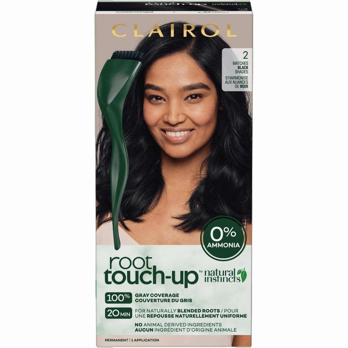Clairol 根部補色 Natural Instincts 永久髮染，0% 氨水