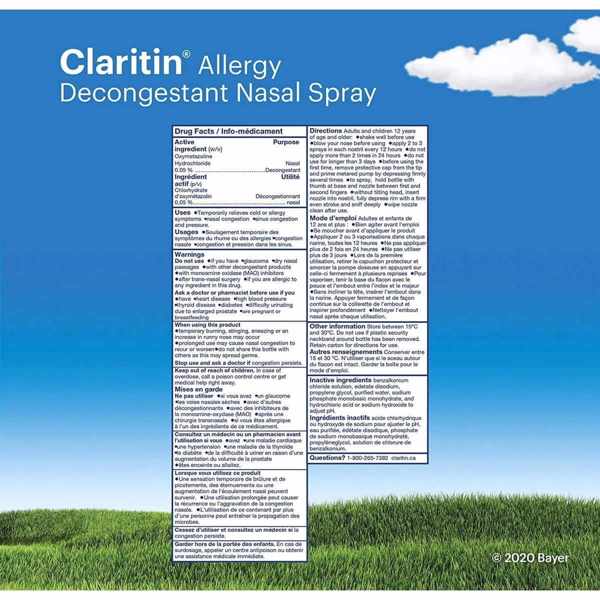 Claritin Allergy Decongestant Nasal Spray, Fast Acting Relief, 25ml Claritin Allergy Decongestant Nasal Spray, Fast Acting Relief, 25ml