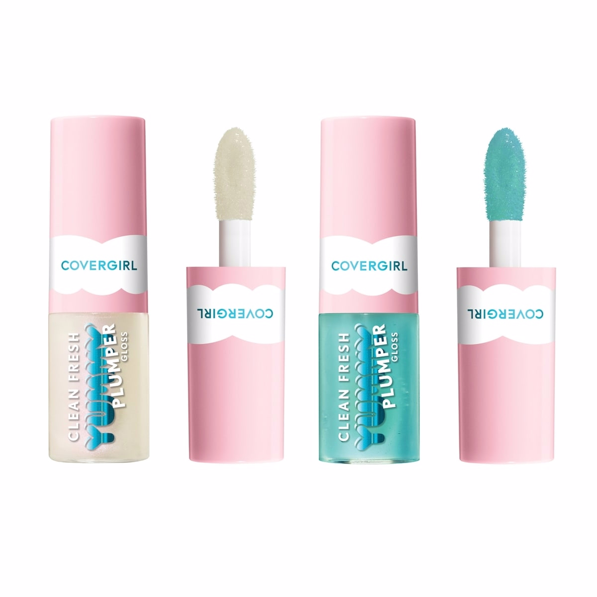 Clean Fresh Yummy Gloss Plumper Bite-Sized Minis Kit, Lip Gloss Minis, Plush Applicator