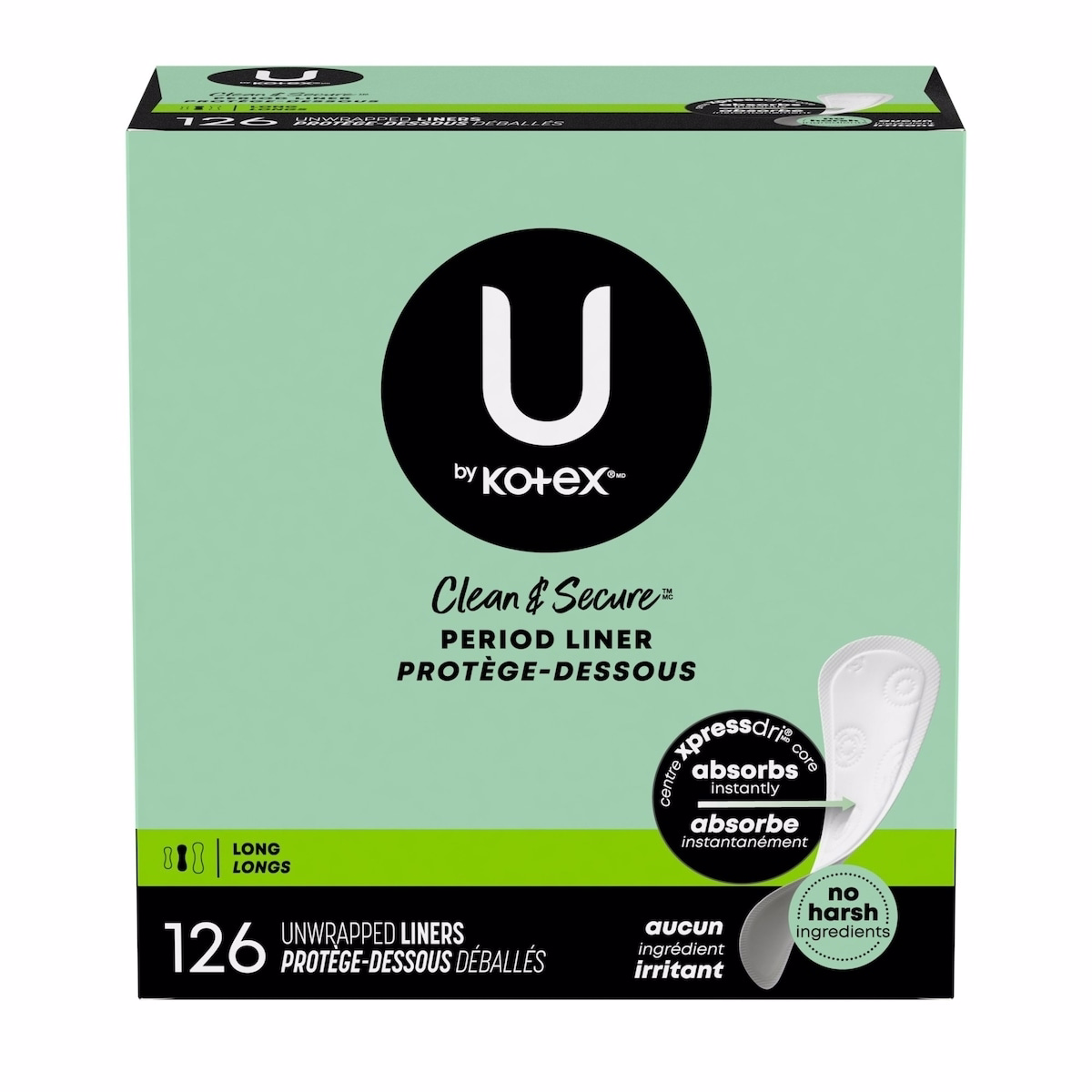 Clean & Secure Panty Liners, Light Absorbency, Long Length