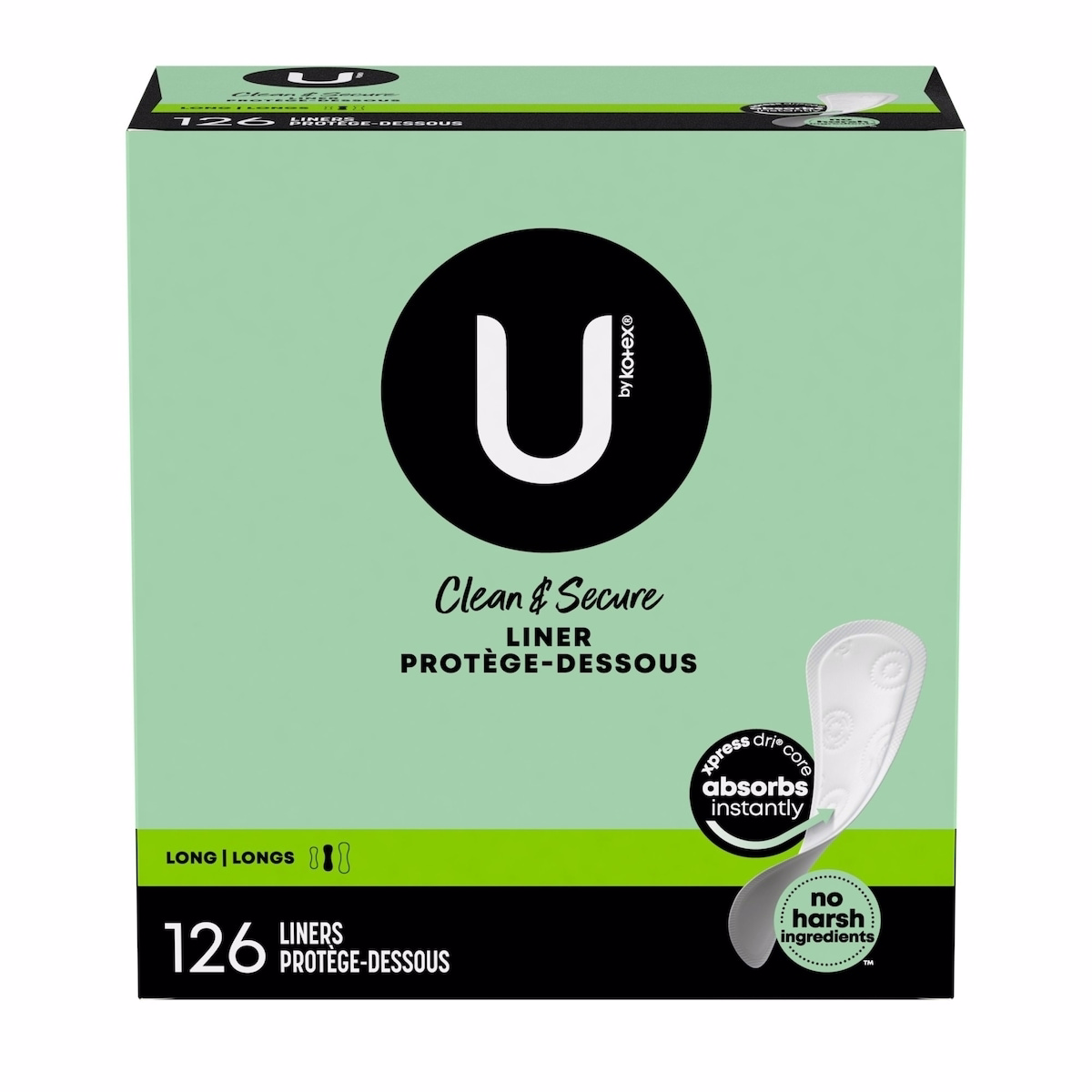Clean & Secure Panty Liners, Light Absorbency, Long Length