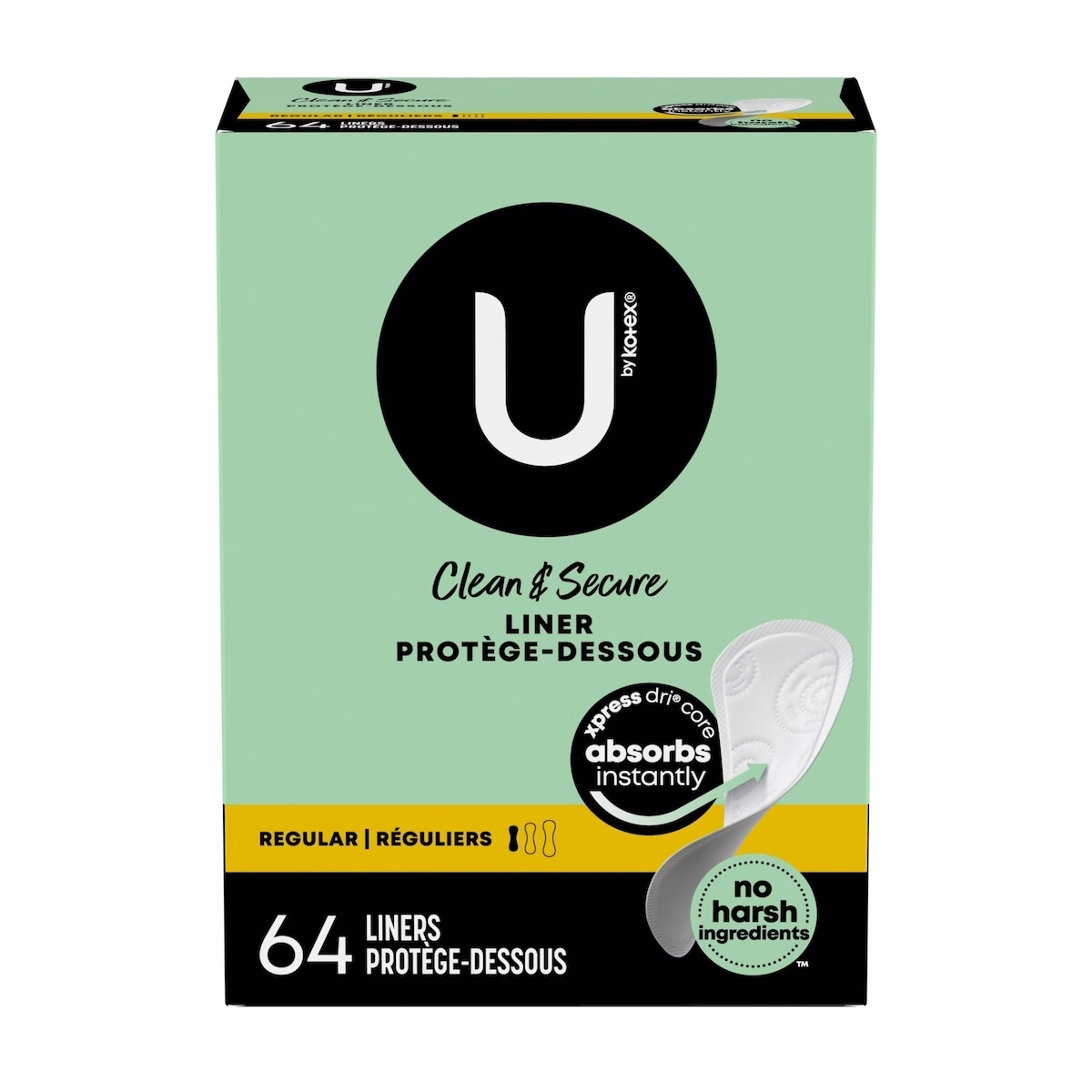 Clean & Secure Panty Liners, Light Absorbency, Regular Length