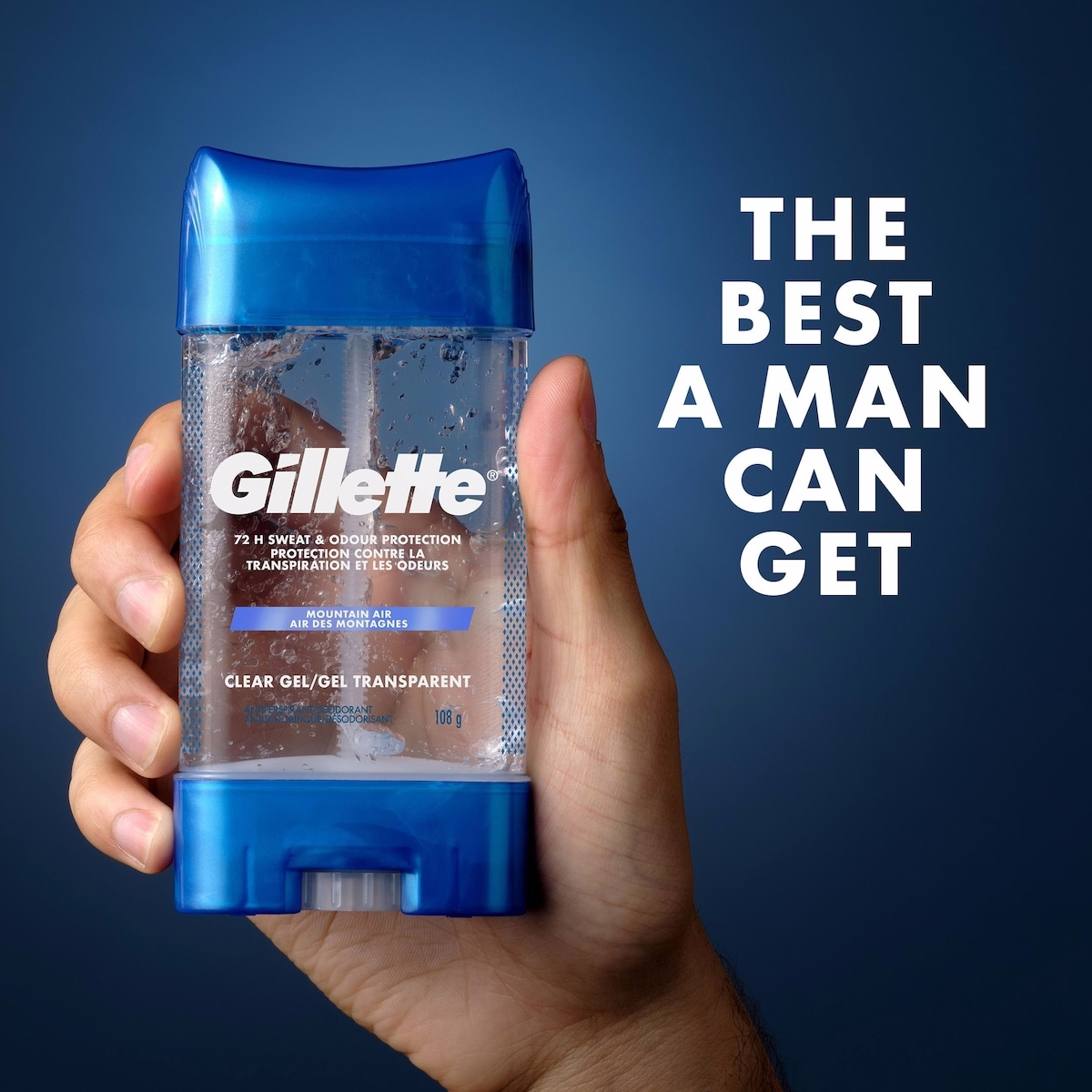 Clear Gel Antiperspirant and Deodorant for Men Mountain Air Scent