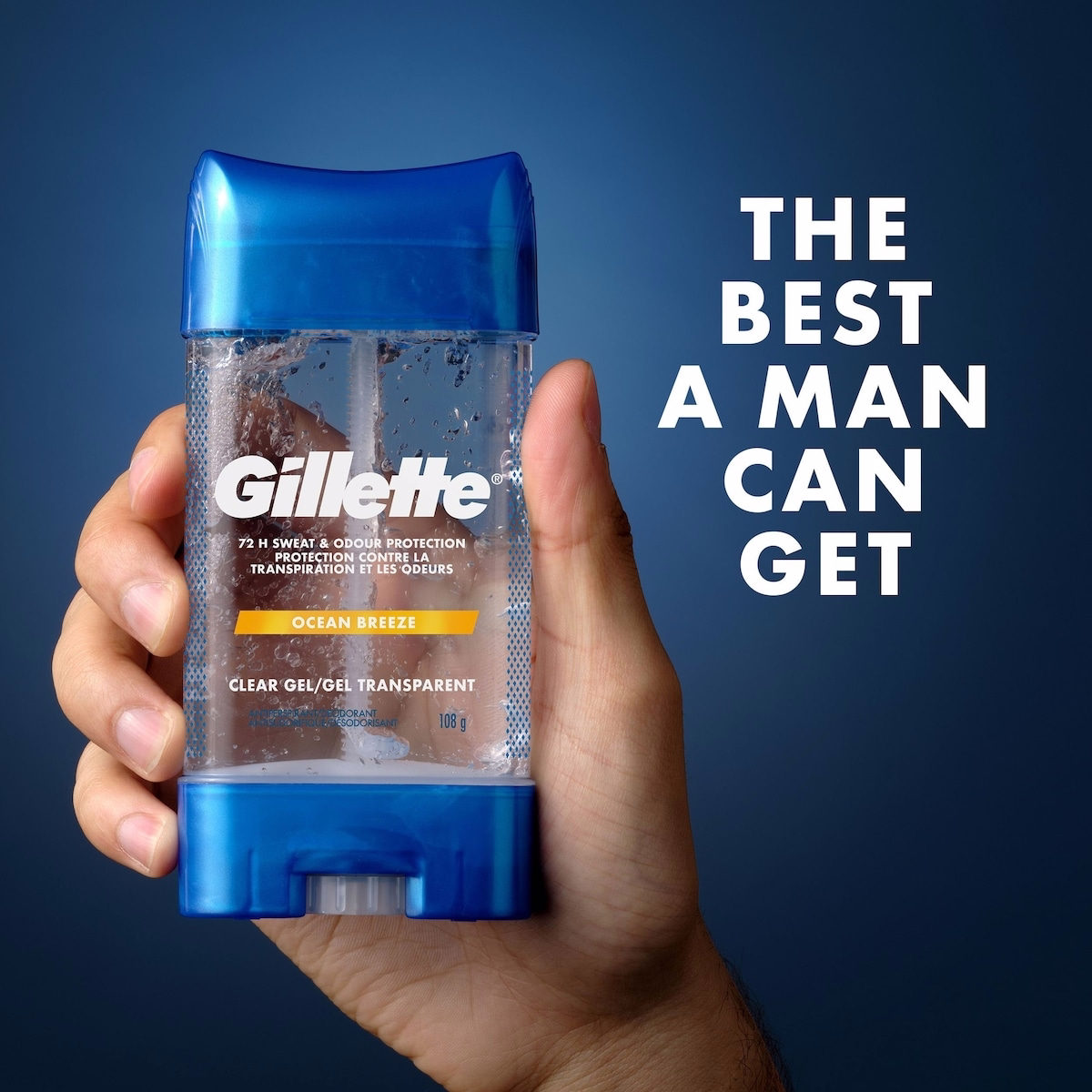 Clear Gel Antiperspirant and Deodorant for Men Ocean Breeze Scent