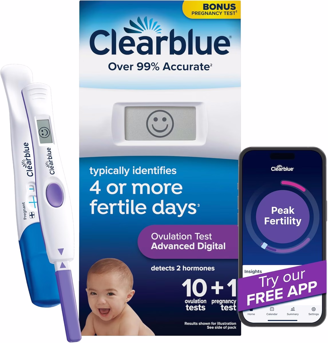 Advanced Digital Ovulation Predictor Kit, 10 ovulation tests