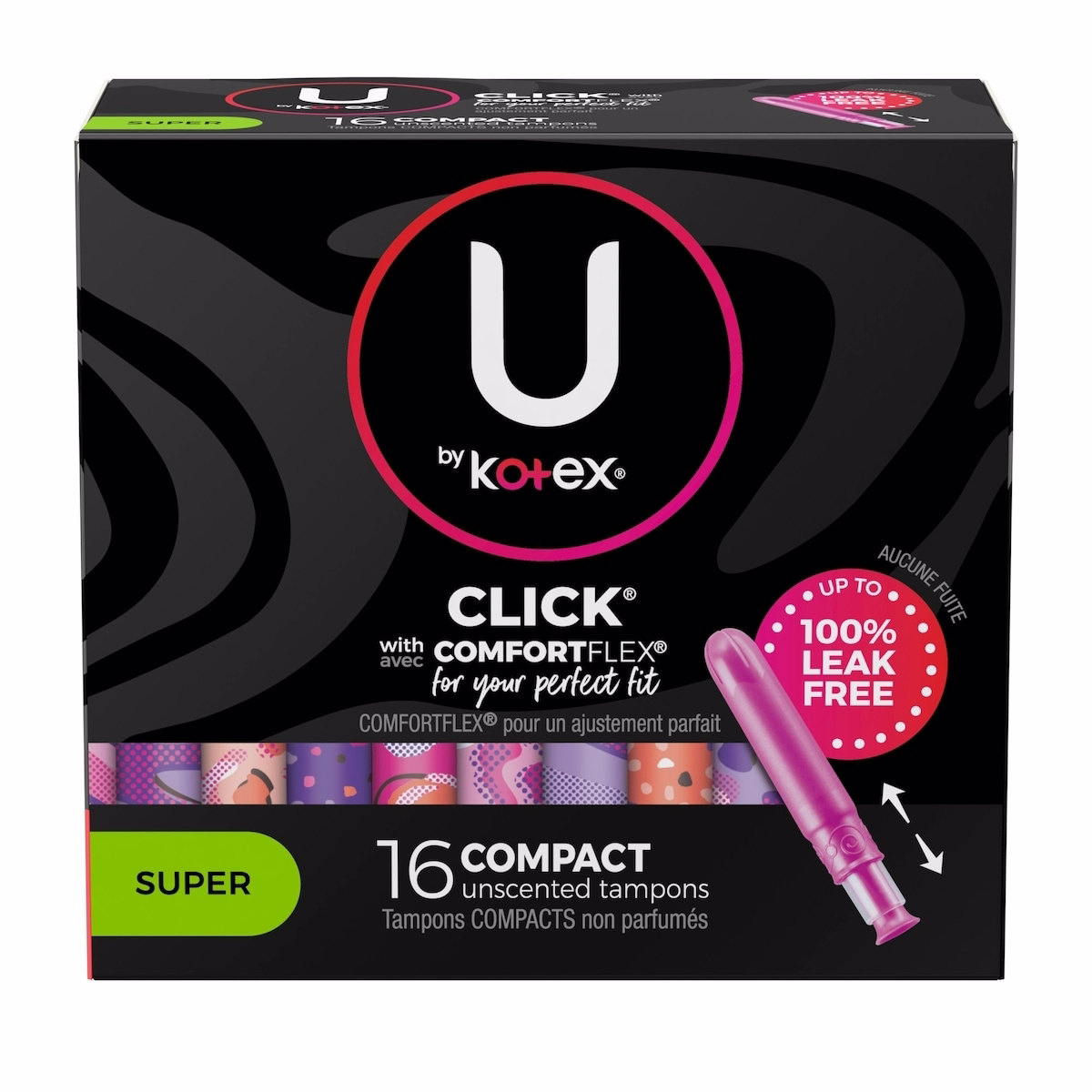 Click Compact Tampons, Super, 16 ct