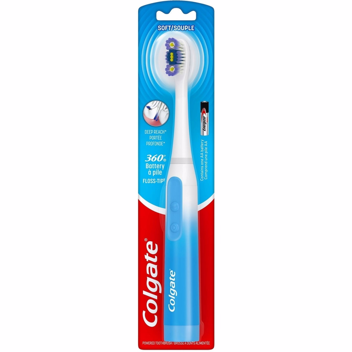 Colgate 360 牙縫尖端 聲波動力 電池牙刷