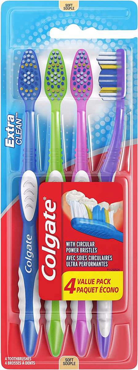 Colgate Extra Clean Soft Toothbrush 4-Pack (4/PK)