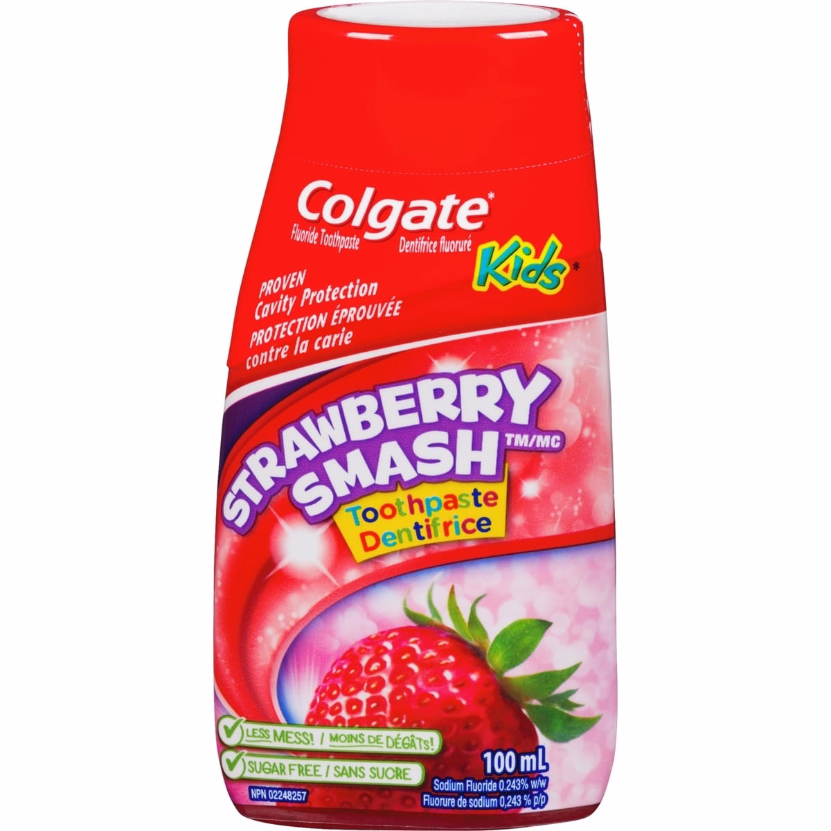 Colgate Liquid Gel 2-in-1 Kids Strawberry Smash Toothpaste and Mouthwash, 100 mL