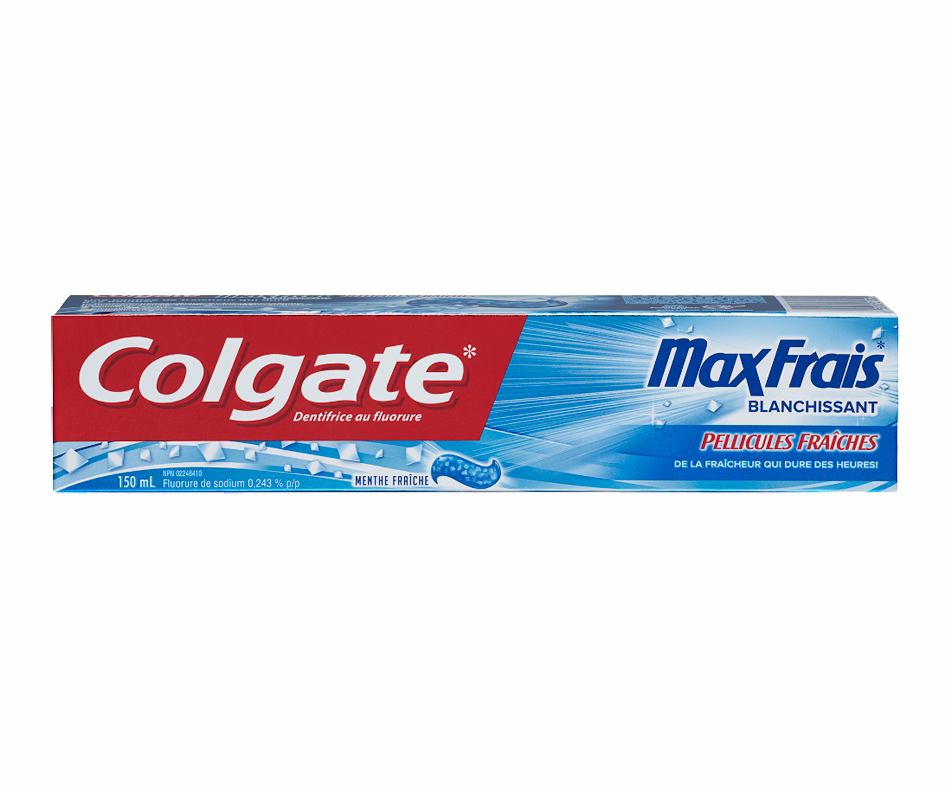Colgate Max Fresh Toothpaste with Mini Breath Strips, 150ml, Cool Mint
