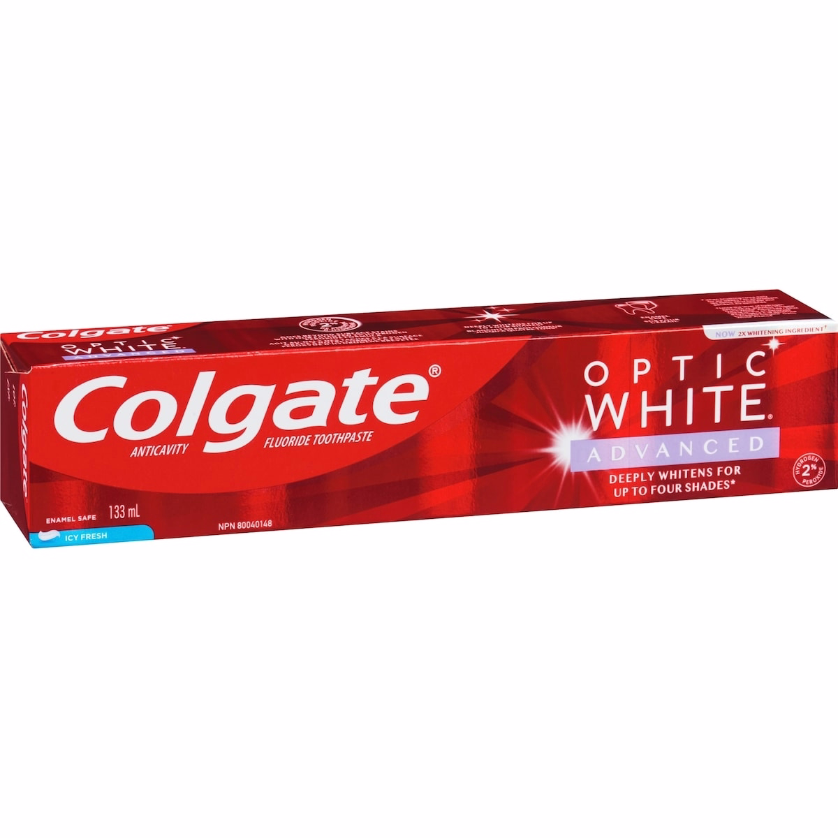Colgate Optic White Advanced Teeth Whitening Toothpaste, Icy Fresh  133 mL