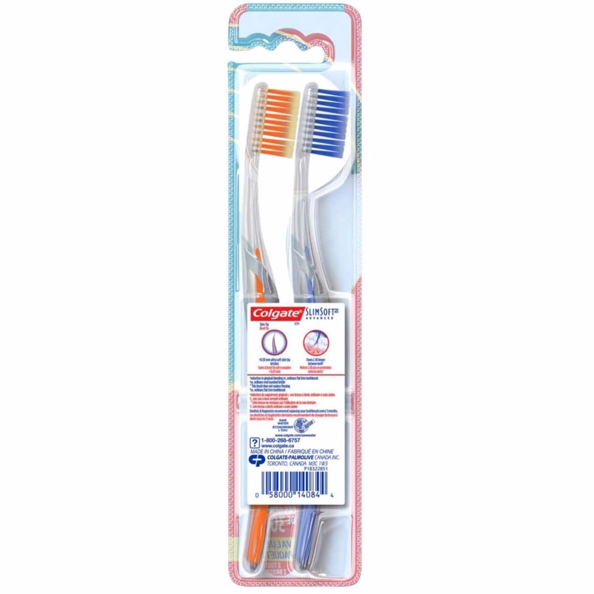 Colgate Slim Soft 高級牙刷 超柔系列 - 2件裝