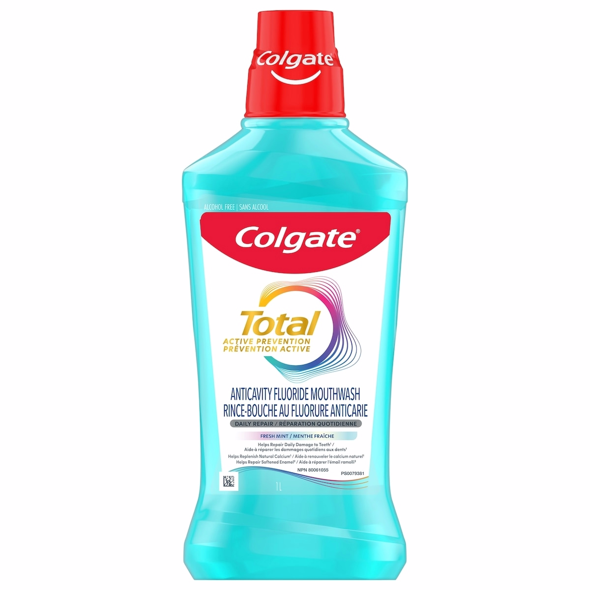 Colgate Total Daily Repair Fresh Mint Fluoride Mouthwash, 1 L