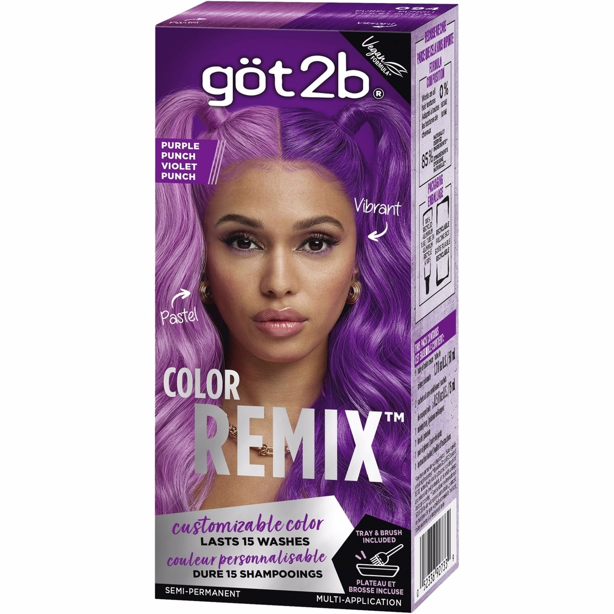 Color RemixTM, Customizable Semi-Permanent Hair Color, Purple Punch