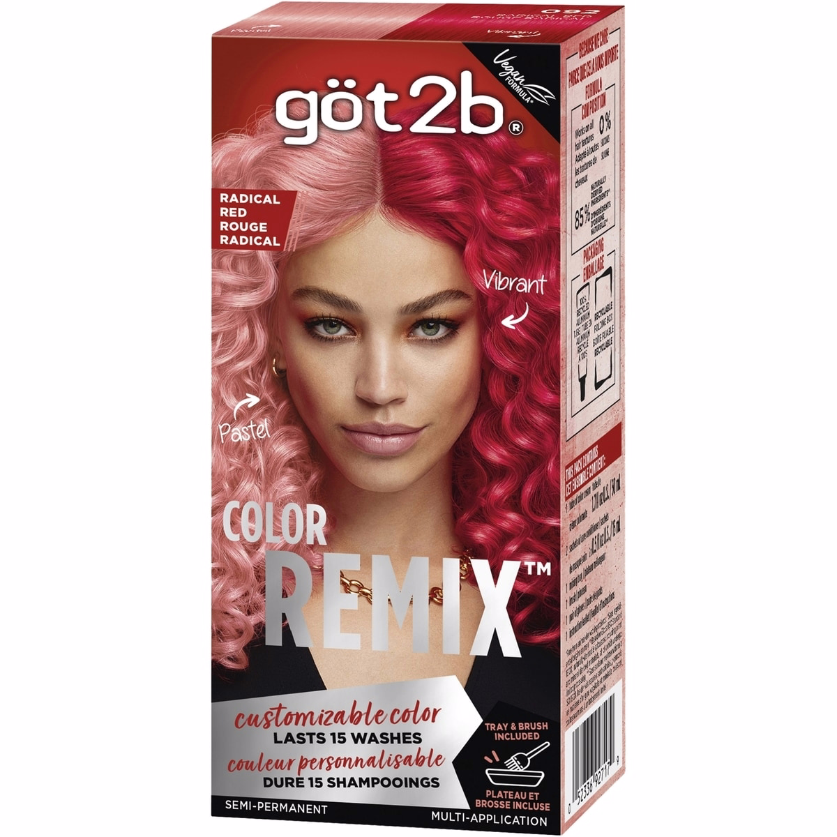 Color RemixTM, Customizable Semi-Permanent Hair Color, Radical Red