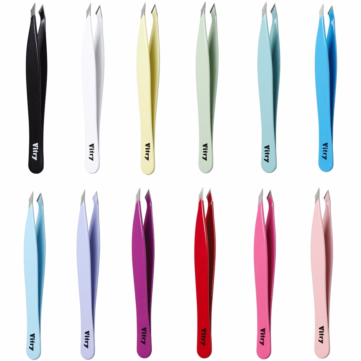 Coloured tweezers “Yatagan” pointed ends