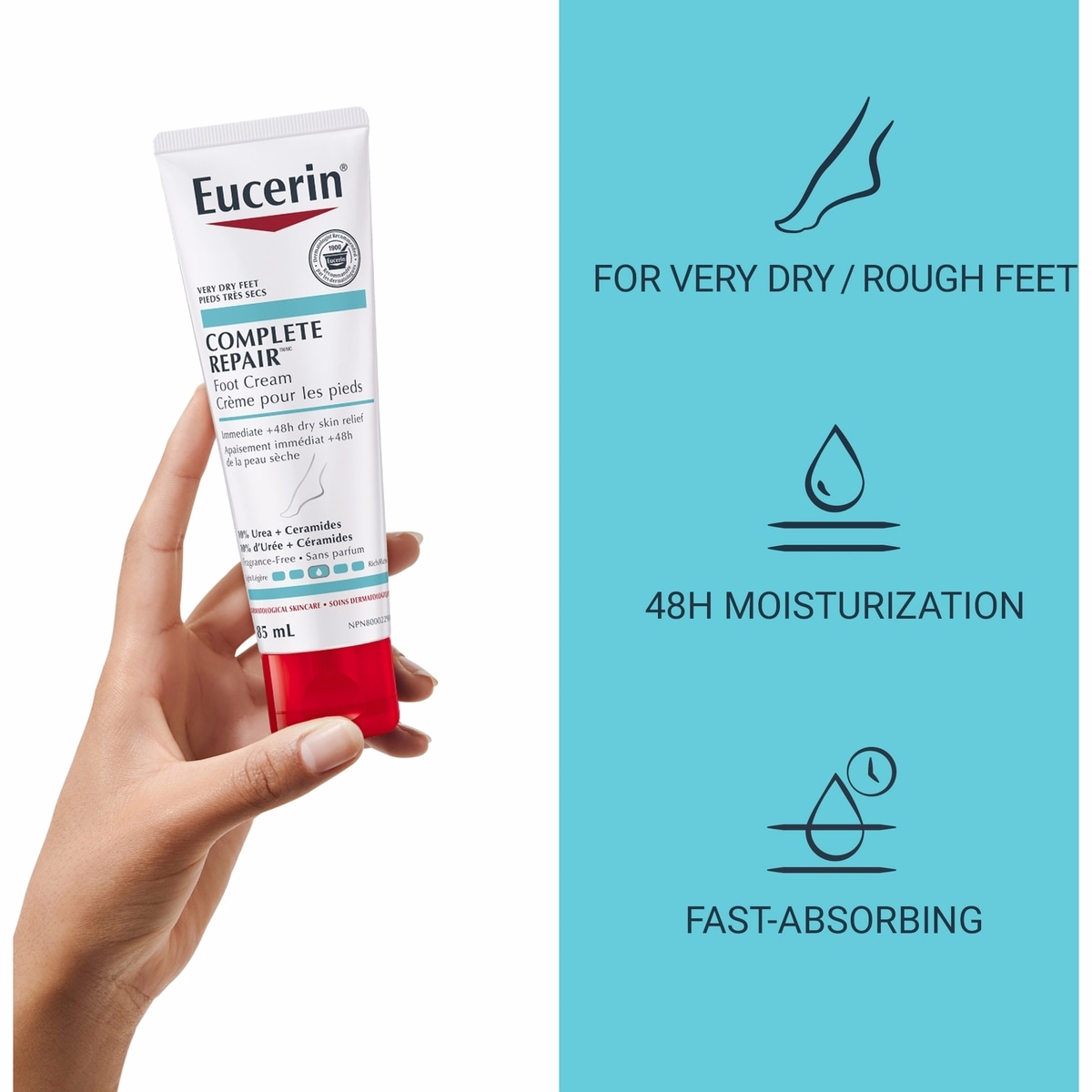 Complete Repair Daily Moisturizing Foot Cream for Very Dry, Rough Skin
