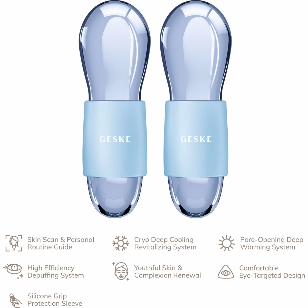 Cool & Warm Duo Eye Massagers (Aquamarine)