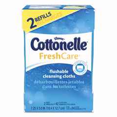 Cottonelle Fresh Care Flushable Cleansing Cloths, 3-3/4 X 5-1/2, 84/Pack - 35970