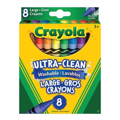 Crayola@ Grandes Crayons Lavables - 8 Coleurs 431197