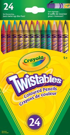 Crayola Twistables Coloured Pencils, 24 Count Multi