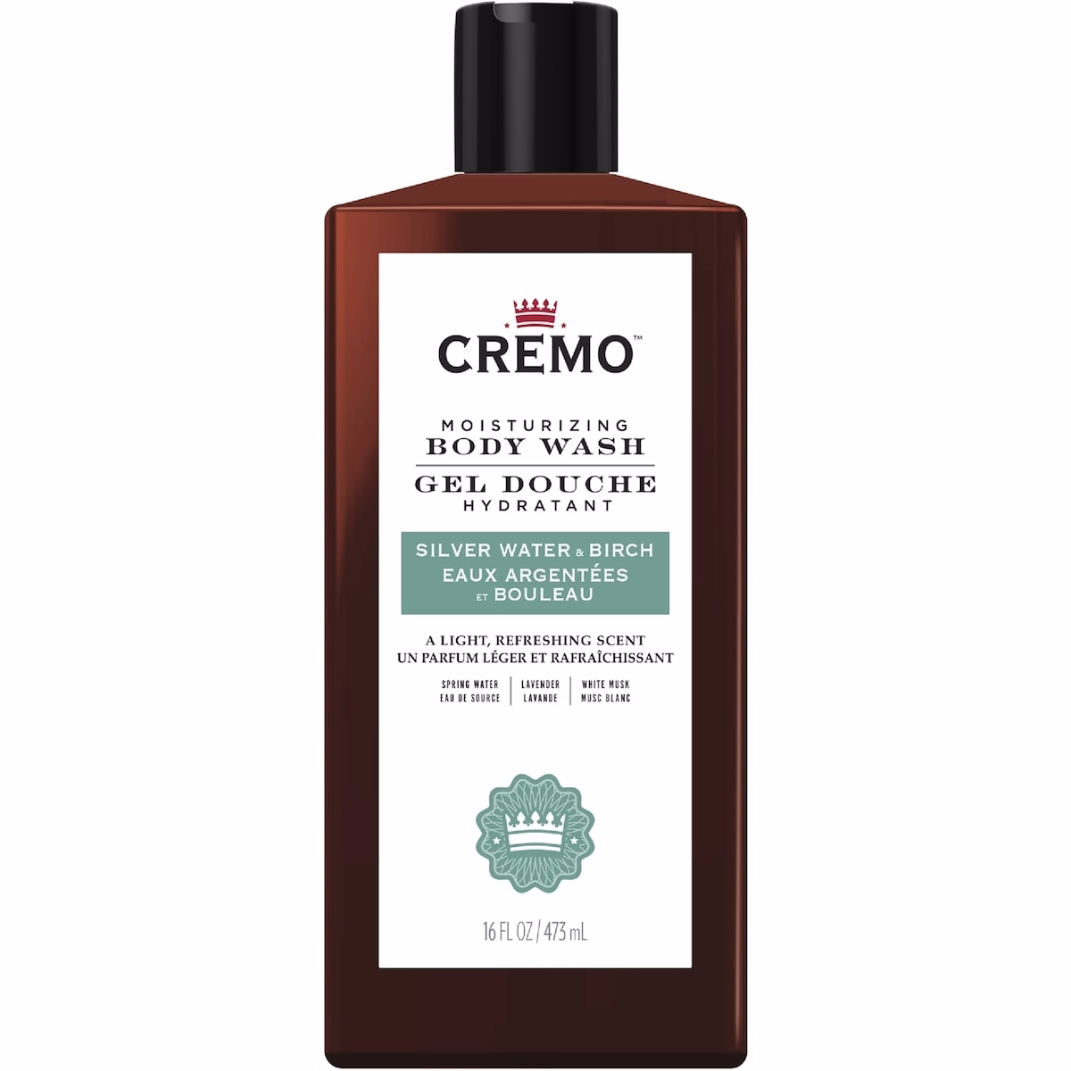 Cremo 銀水與白樺活化沐浴露（男士），473 mL