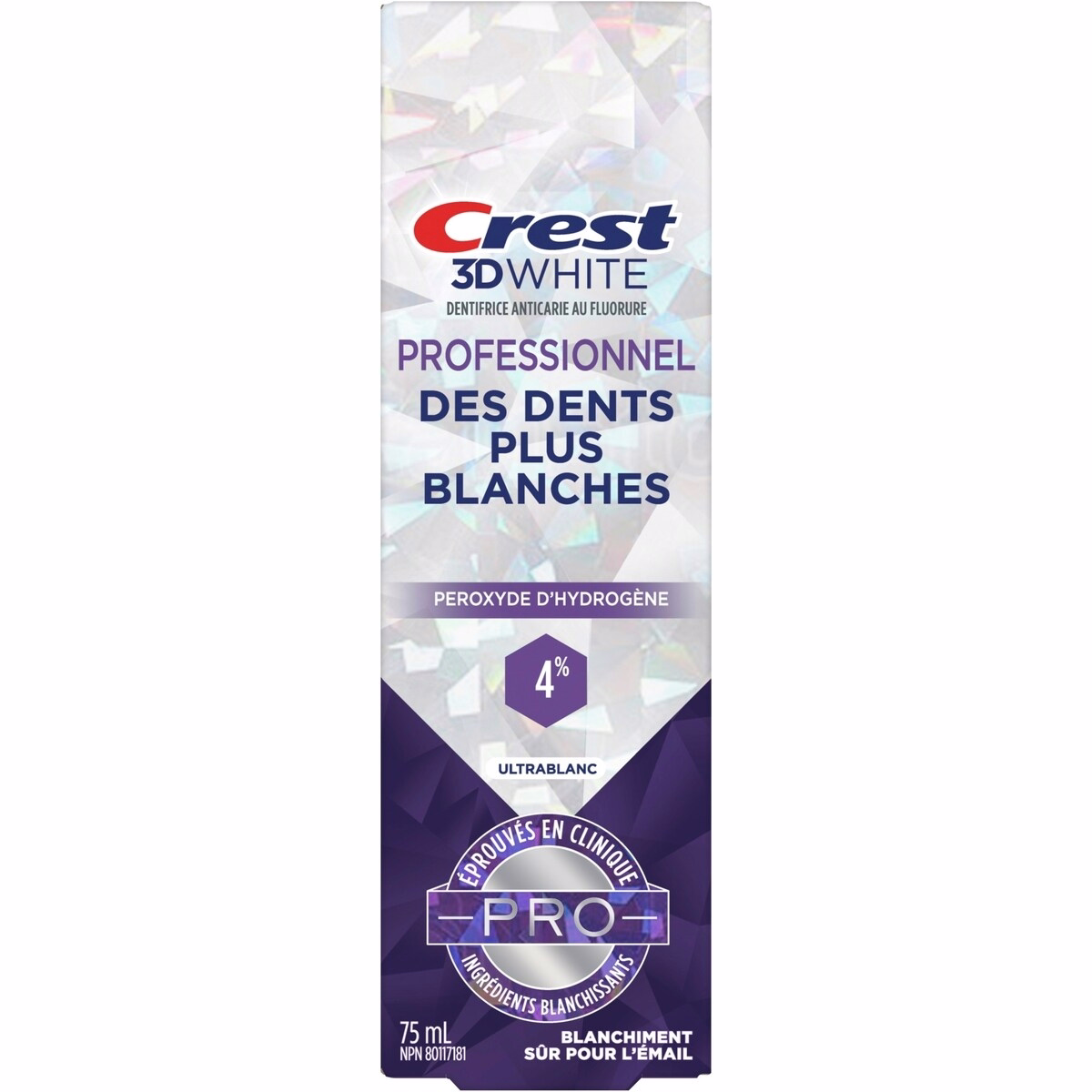 Crest 3D White Professional Ultra White Toothpaste 75 ml