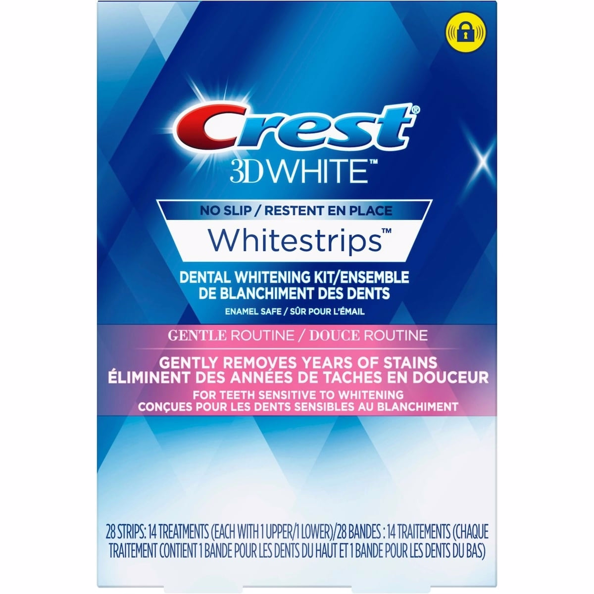 Crest 3D White ホワイトニングストリップス やさしいルーティン、14回分