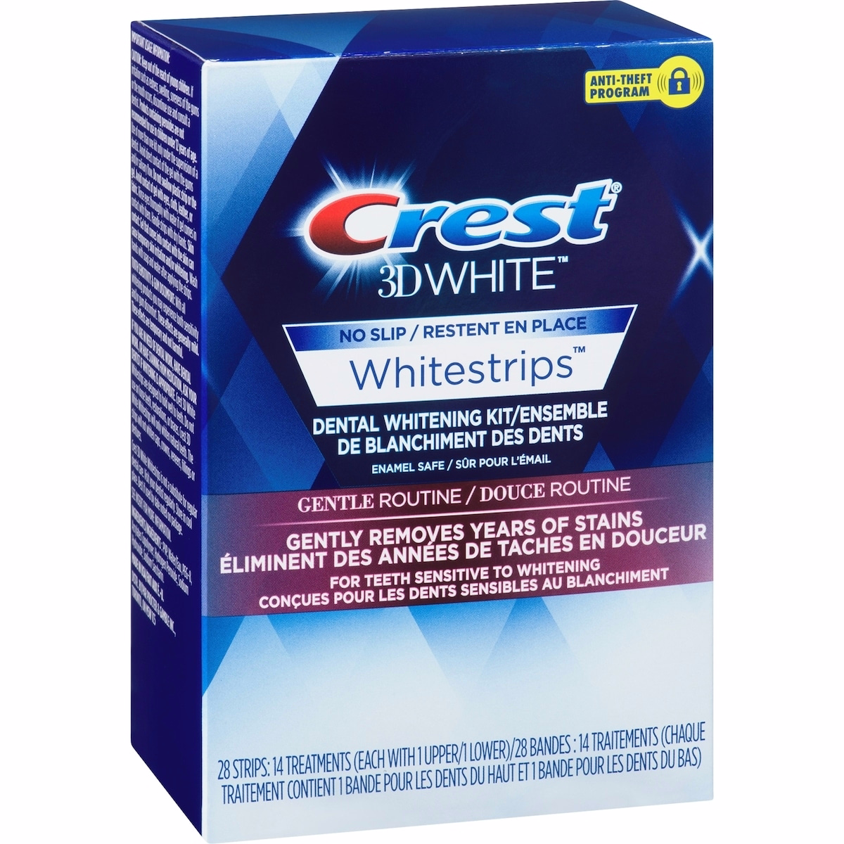 Crest 3D White ホワイトニングストリップス やさしいルーティン、14回分