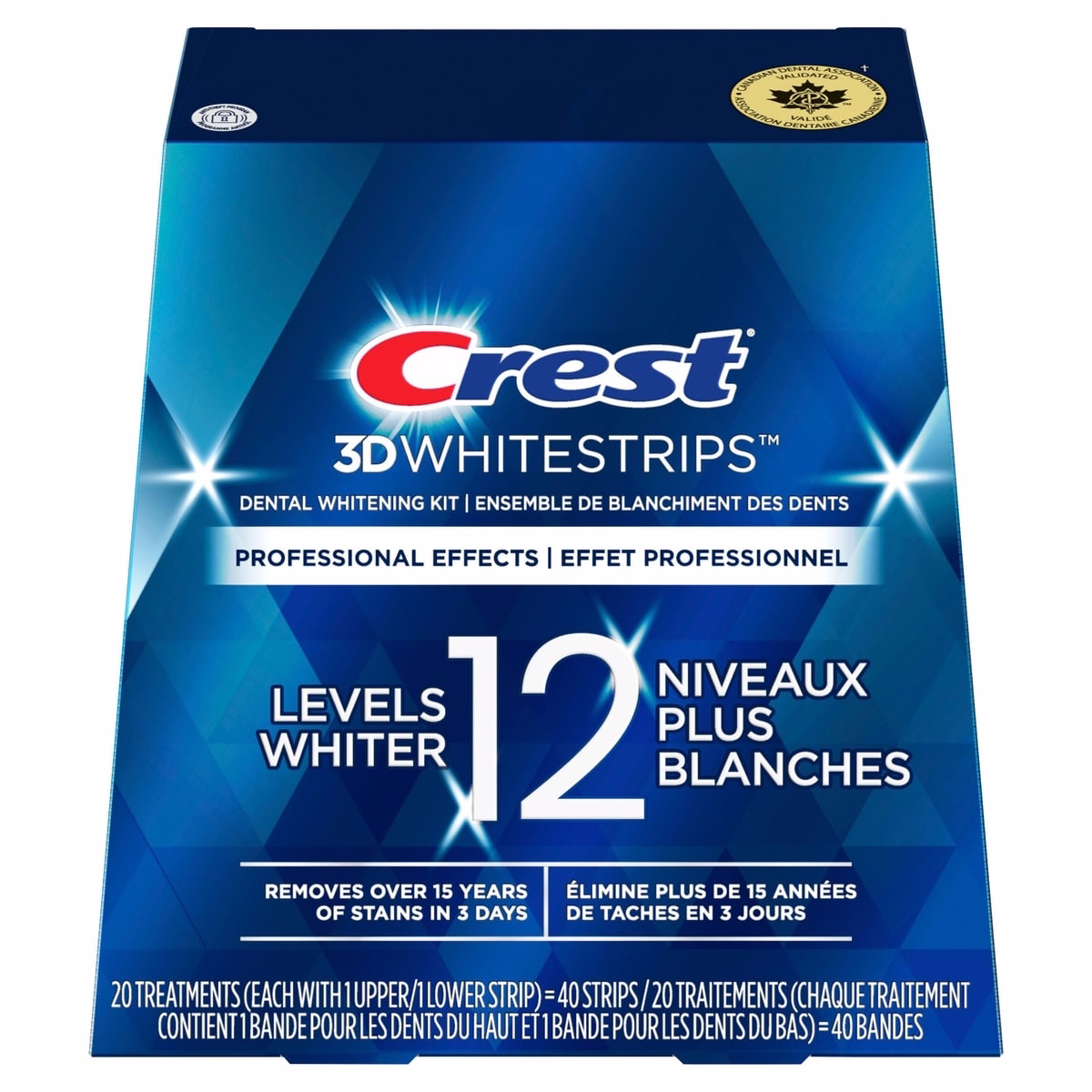 Crest 3D White Whitestrips Professional Effects, 20 Treatments