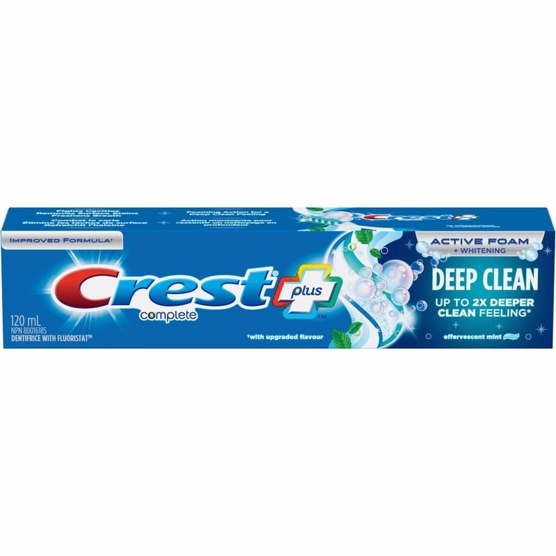 Crest Effervescent Mint Flavored Deep Clean Whitening Toothpaste Complete Plus