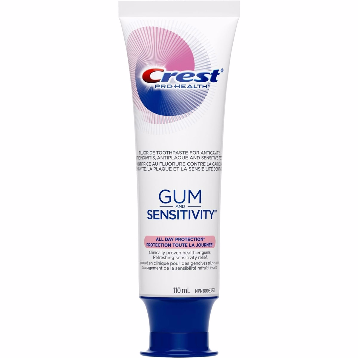 Crest Gum and Sensitivity, Sensitive Toothpaste All Day Protection, 110 mL