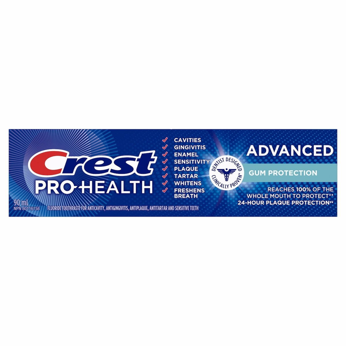 Crest プロヘルス アドバンスド ガム プロテクション 歯磨き粉, 90 mL