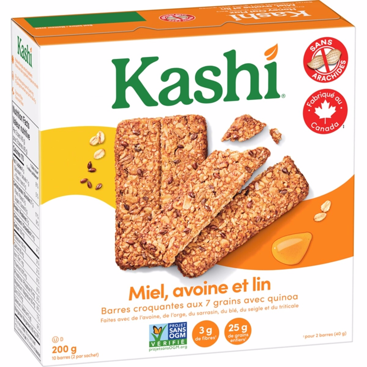 Crunchy 7 Grain With Quinoa Bars Honey Oat Flax