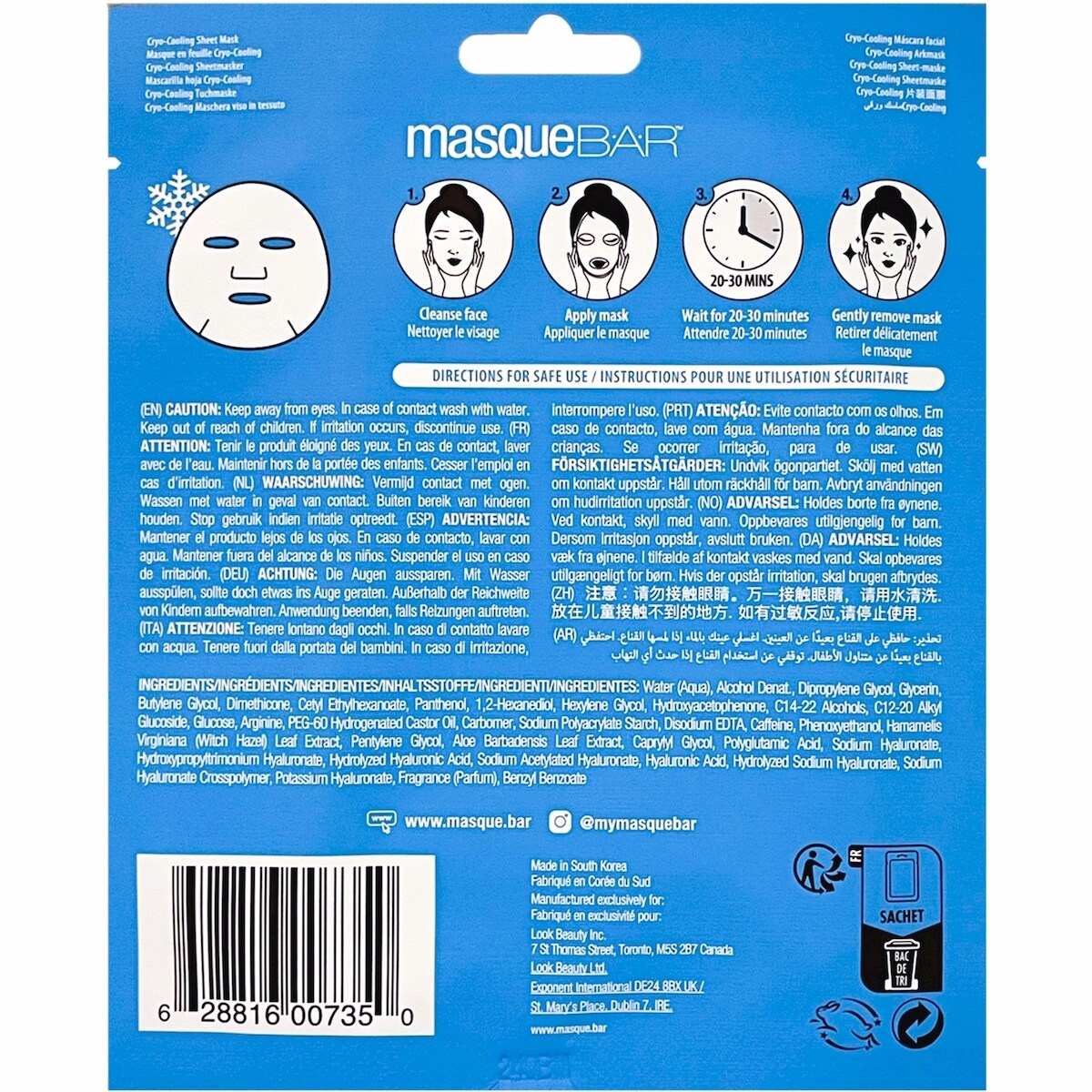 Cryo Cooling Sheet Mask
