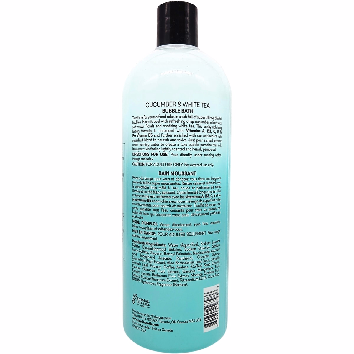 Cucumber & White Tea Paraben & Dye Free Bubble Bath