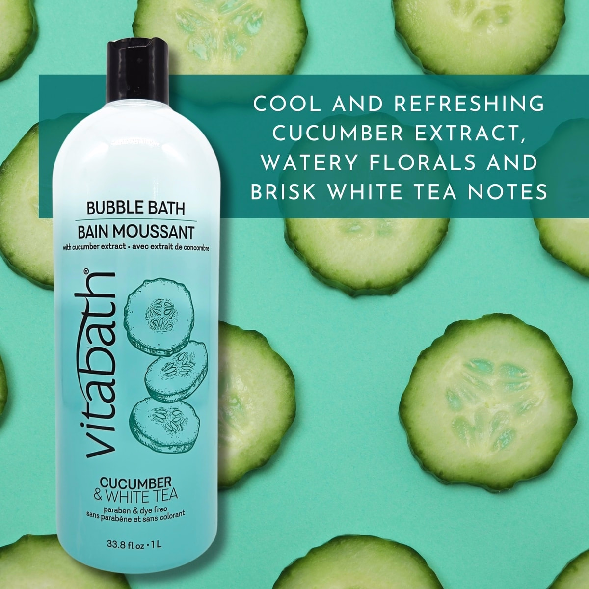 Cucumber & White Tea Paraben & Dye Free Bubble Bath Cucumber & White Tea Paraben & Dye Free Bubble Bath