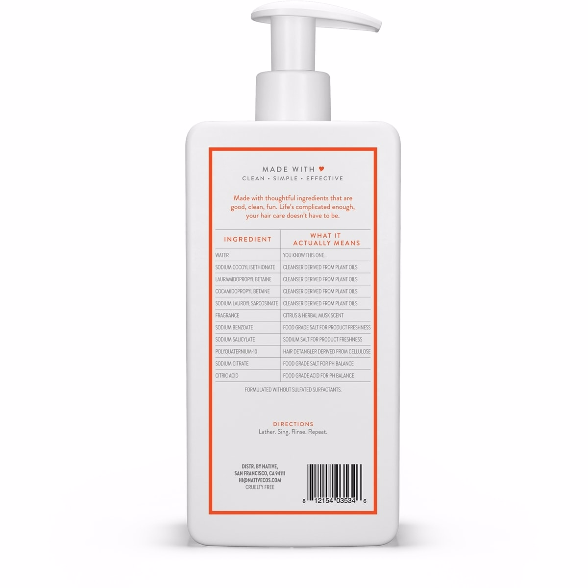 Daily Clean Citrus & Herbal Musk Shampoo