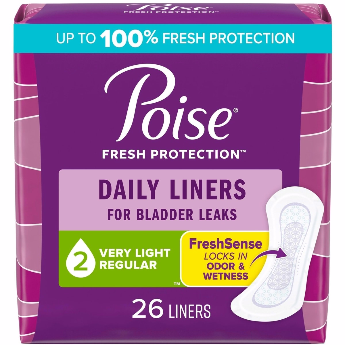Protège-slips d'incontinence quotidiens, absorption très légère, Régulier