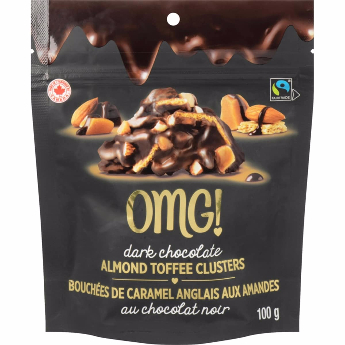 Dark Chocolate Almond Toffee Clusters