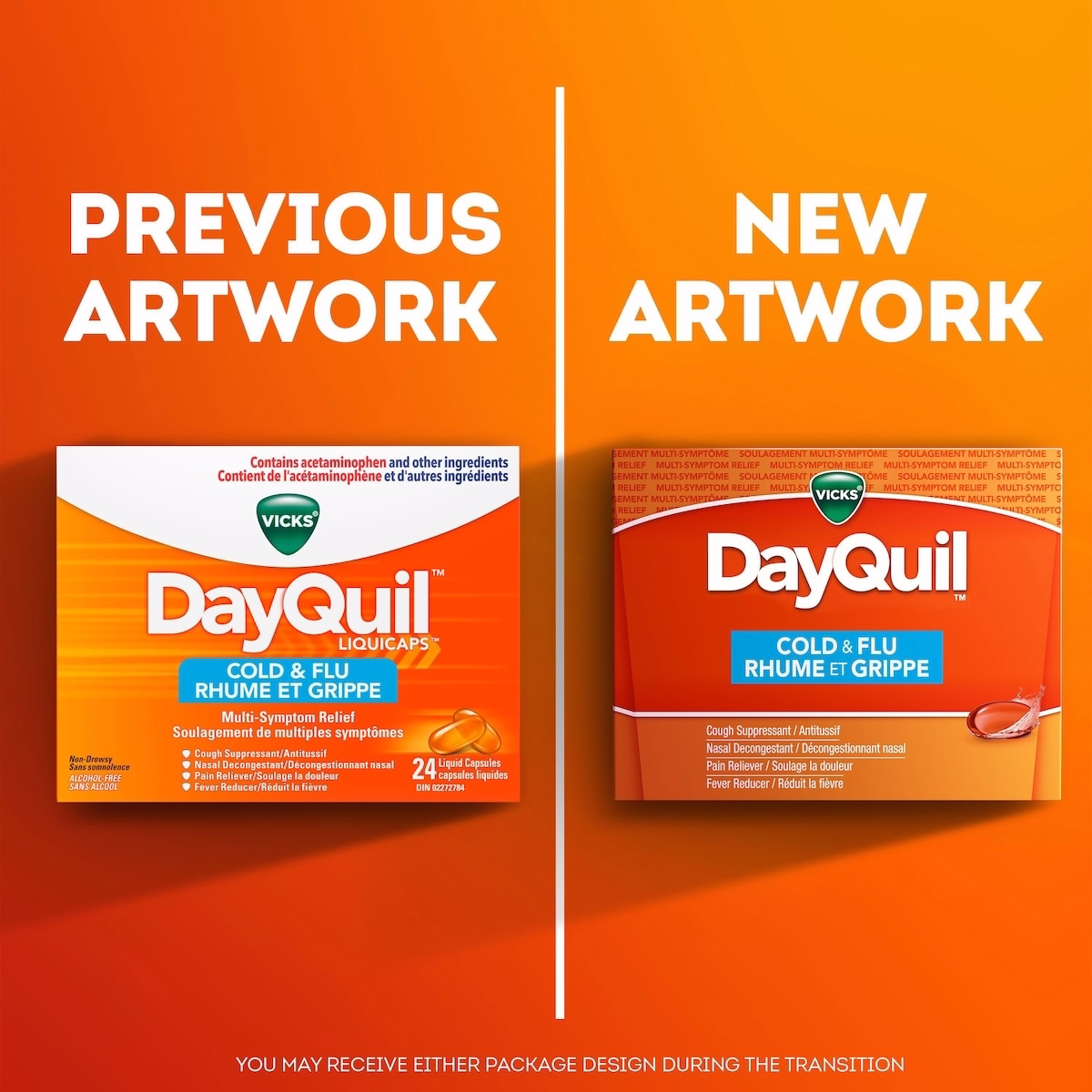DayQuil Cold & Flu Multi-Symptom Relief Non-Drowsy Liquid Capsules, 24 Count