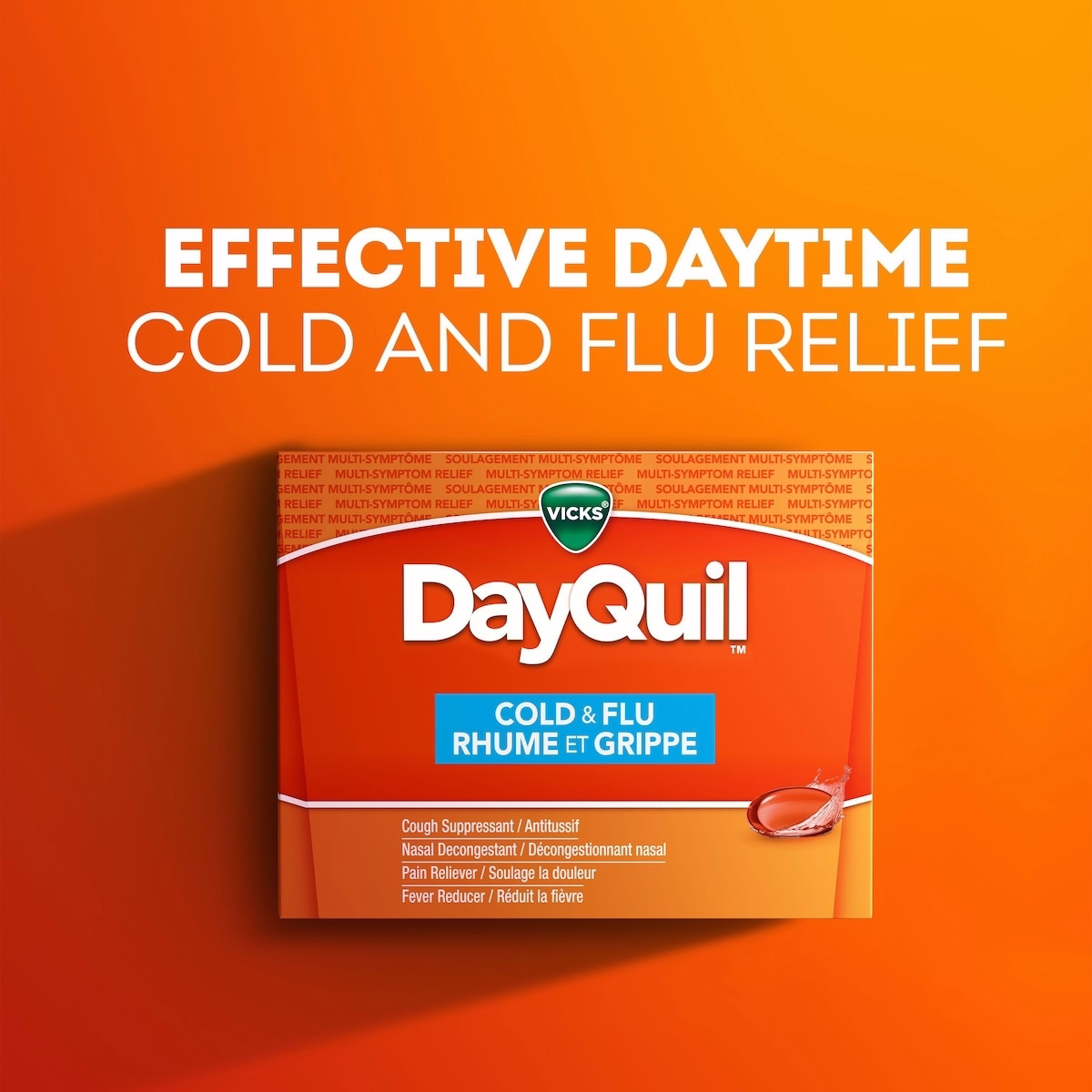 DayQuil Cold & Flu Multi-Symptom Relief Non-Drowsy Liquid Capsules, 24 Count DayQuil Cold & Flu Multi-Symptom Relief Non-Drowsy Liquid Capsules, 24 Count