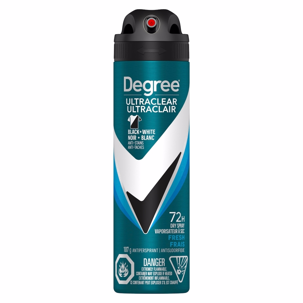 Degree 男士止汗劑乾噴式 UltraClear 黑白清新香型 抗菌除臭防護 107 g