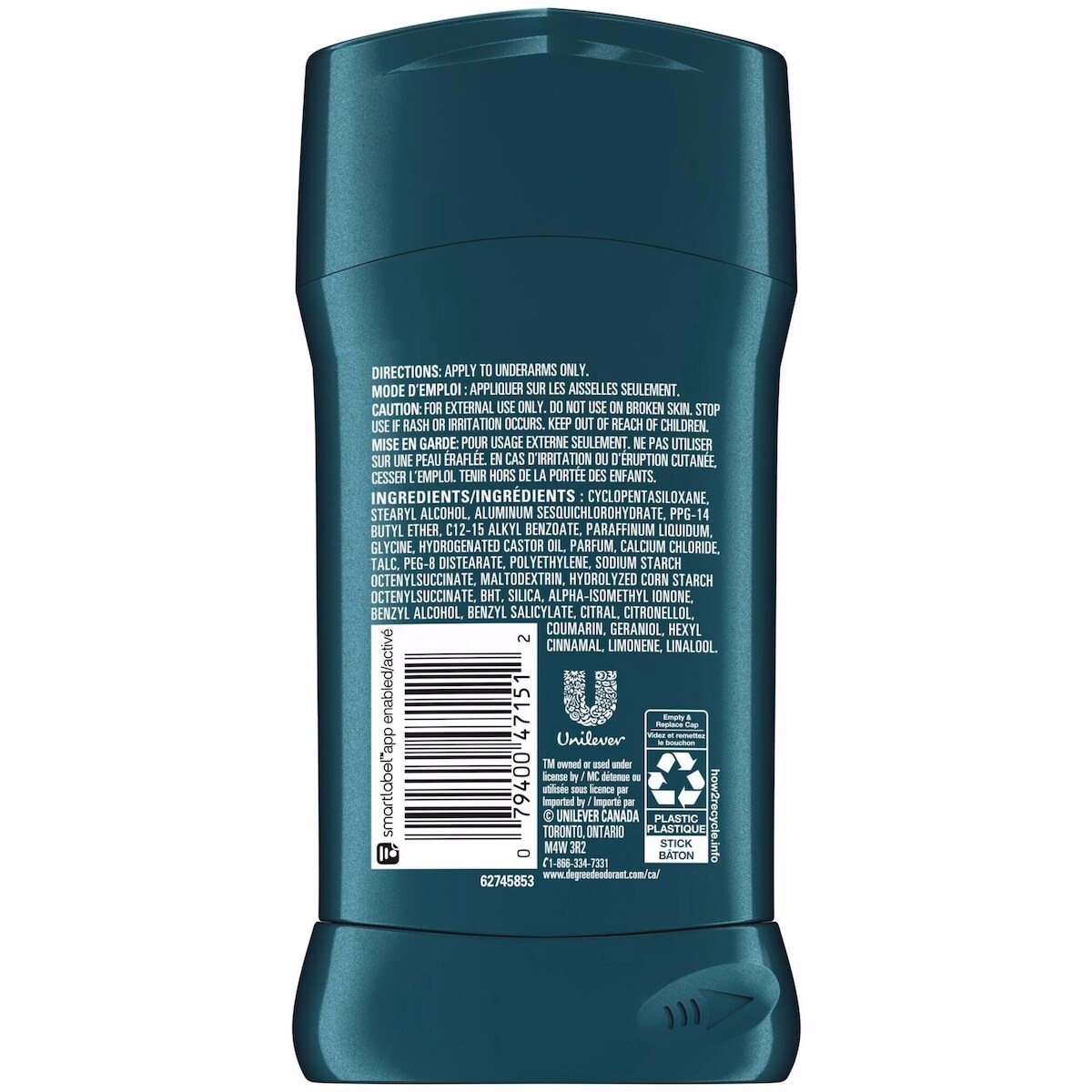 Degree Men Antiperspirant Stick for 48-hour odour protection Workout Endure antibacterial odour protection 76 g Degree Men Antiperspirant Stick for 48-hour odour protection Workout Endure antibacterial odour protection 76 g