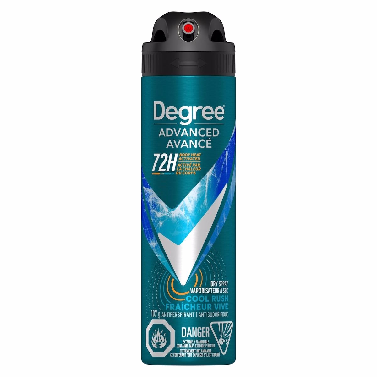 Degree Men Dry Spray Antiperspirant Cool Rush antibacterial odour protection 107 GR