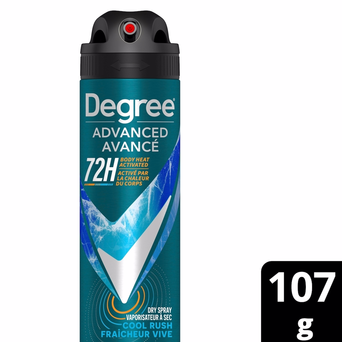Degree Men Dry Spray Antiperspirant Cool Rush antibacterial odour protection 107 GR