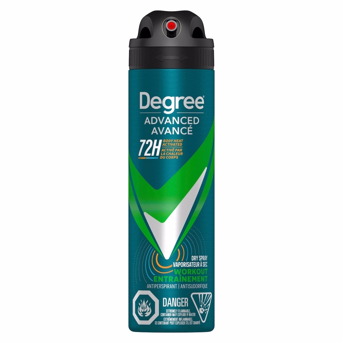 Degree 男性 乾噴式止汗劑，提供 48 小時高強度除臭防護 Workout Endure 107 g